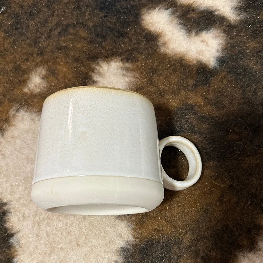 Classic White and Tan Mug - Picture 1 of 4